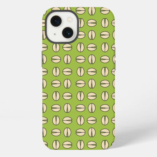 モダンピスタチオナッツグリーン iPhoneケース (裏面)