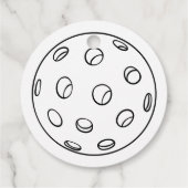 モダンピックルボール プロセッコ ブライダルシャワー サンクス フェイバータグ (裏面)