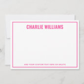 モダンピッ縁どク名 空白の ノートカード (正面)