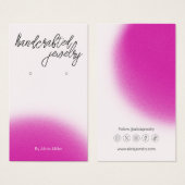 モダンピミニマルぼやけク・イヤリング表示カード (正面&裏面)