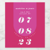 モダンピミニマルッはっきりしたクレトロアーチはっきりした ワインラベル (シングルラベル)