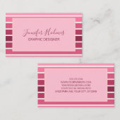 モダンピミニマルンク白ストライプ名刺 名刺 (正面/裏面)