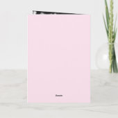 モダンピミニマルンク&赤いハート写真母の日 カード (裏面)