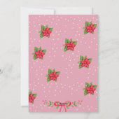 モダンピンクのお祭り的なクリスマスと新年のお祝い シーズンカード (裏面)