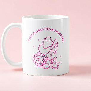 モダンピンクのウエスタンディスコベストフレンドの名言 コーヒーマグカップ