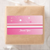 モダンピンクのサンキューラベル ラベル (インサイチュ)