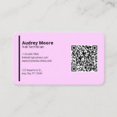 モダンピンクのネイル技術者テンプレート 名刺 (正面)