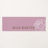 モダンピンクのバラの花 - Hello Beautiful ヨガマット (正面(横))