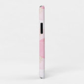 モダンピンクの女の子らしいギラギラモノグラム オーダーメイド Case-Mate iPhoneケース (裏面/右)