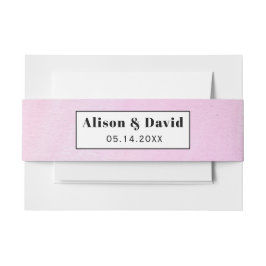 モダンピンクの水の色のブ結婚ラシ 招待状ベリーバンド