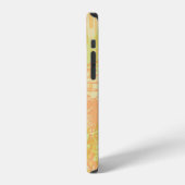 モダンピンクの蜂とモノグラム iPhoneケース (左側面)