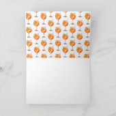 モダンピンクのAperol Spritz ブライダルシャワー サンキューカード (内部)