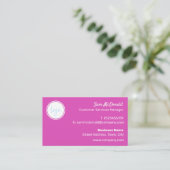モダンピンクはっきりしたカラー事業ロゴ会社ブランド 名刺 (スタンド正面)