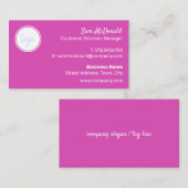 モダンピンクはっきりしたカラー事業ロゴ会社ブランド 名刺 (正面/裏面)