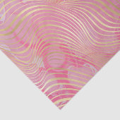 モダンピンクアートの金ゴールド曲ストライプがり 薄葉紙 (詳細)