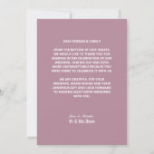 モダンピンクア結婚ーチ サンキューカード (裏面)