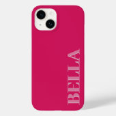 モダンピンクイニシャルミニマル コンテンポラリー Case-Mate iPhoneケース (裏面)