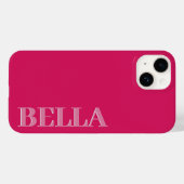 モダンピンクイニシャルミニマル コンテンポラリー Case-Mate iPhoneケース (裏面 (横))