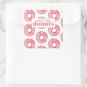 モダンピンクウォーターカラースイートライクドナッツ引用文 スクエアシール (バッグ)