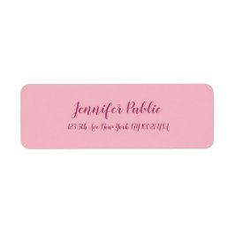 モダンピンクエレガントプレーンFreehandスクリプト文字 ラベル