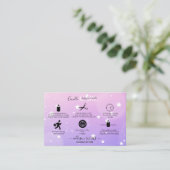 モダンピンクガーリーグラデーショ気にンキャンドルビジネスCa 名刺 (スタンド正面)