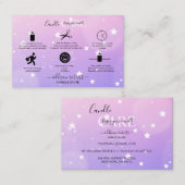 モダンピンクガーリーグラデーショ気にンキャンドルビジネスCa 名刺 (正面/裏面)