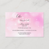 モダンピンクガーリーグラデーショ気にンケーキ車 名刺 (裏面)