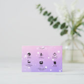 モダンピンクガーリーグラデーショ気にンジュエリー事業C 名刺 (スタンド正面)