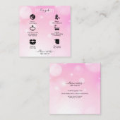 モダンピンクガーリーグラデーショ気にンジュエリー平方母線 スクエア名刺 (正面/裏面)