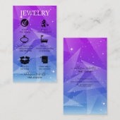 モダンピンクガーリーグラデーショ気にンジュエリー 名刺 (正面/裏面)