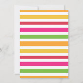 モダンピンクガールズ トレスター・フィエスタ 3歳の誕生日 招待状 (裏面)