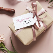 モダンピンクガールボス最高のガーリーギフトモダンギフト ギフトタグ