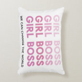 モダンピンクガールボス最高のガーリーギフト アクセントクッション (正面(垂直))