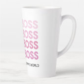 モダンピンクガールボス最高のガーリーギフト カフェラテマグ (右)