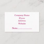 モダンピンクグリッターカスタマイズ パーソナライズされた 名刺 (裏面)