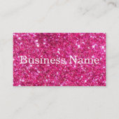モダンピンクグリッターカスタマイズ パーソナライズされた 名刺 (正面)