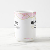 モダンピンクゴールドの夫婦 コーヒーマグカップ (中央)