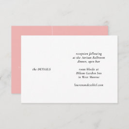 モダンピンクチューリップウェディング エンクロージャーカード