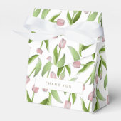 モダンピンクチューリップ感謝祭 フェイバーボックス (正面サイド)