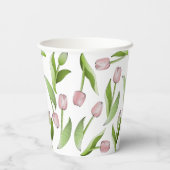 モダンピンクチューリップ 紙コップ (裏面)