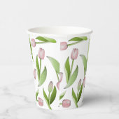 モダンピンクチューリップ 紙コップ (右)