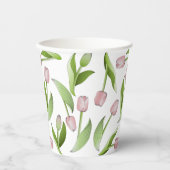 モダンピンクチューリップ 紙コップ (正面)