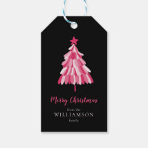モダンピンクツリーのクリスマス