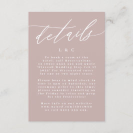 モダンピンクトープ書シンプル道結婚の 出欠カード