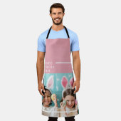 モダンピンクハッ賛美プイースター |写真のギフト エプロン (着用した状態)