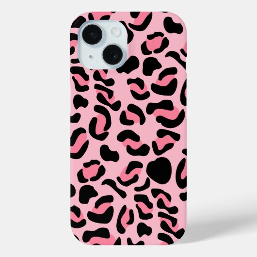 モダンピンクヒョウ柄アニマル Case-Mate iPhoneケース (裏面)