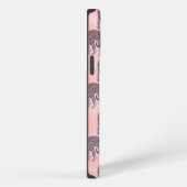 モダンピンクヒョウ柄 iPhoneケース (右側面)