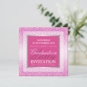モダンピンクビューティー卒業パーティー招待状 招待状 (スタンド正面)
