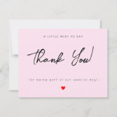 モダンピンクフラットビジネスサンキューカード サンキューカード (正面)