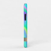 モダンピンクフラミンゴホログラフィック - 名前入り Case-Mate iPhoneケース (裏面/右)
